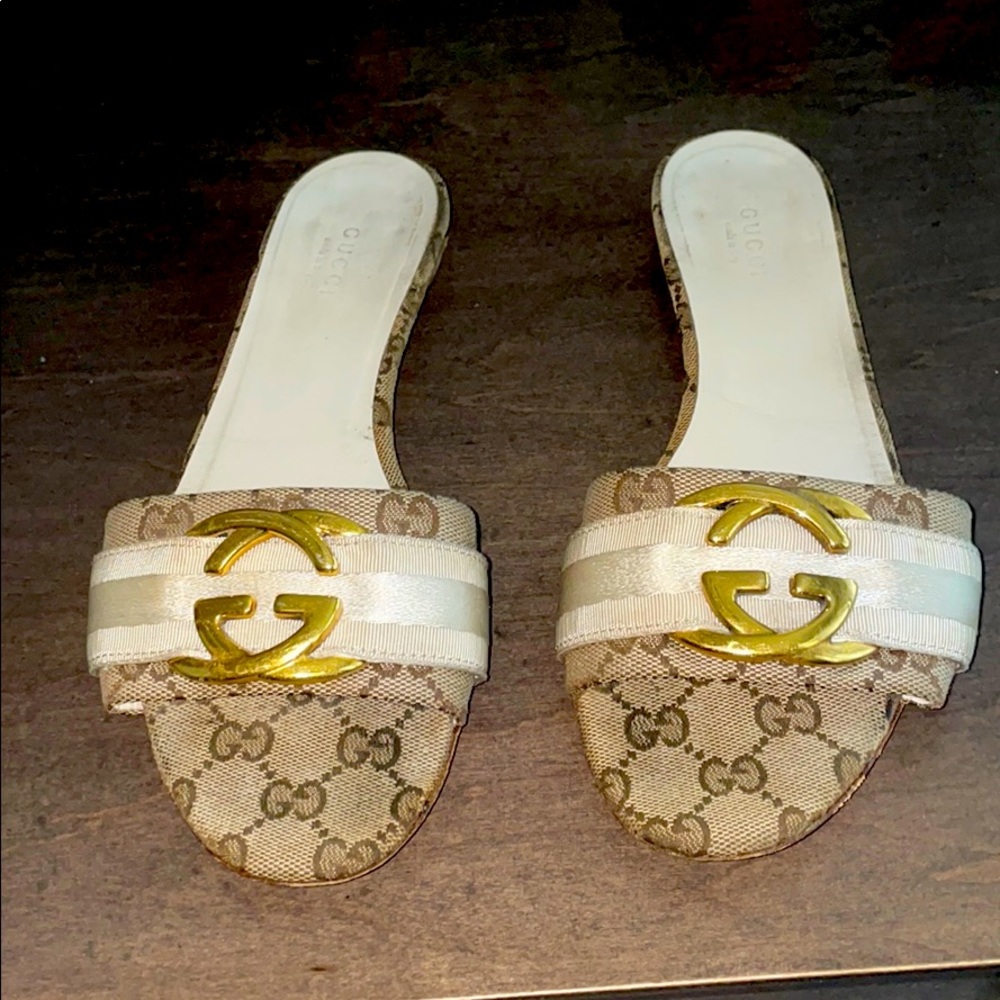 Gucci Monogram Web GG sandals